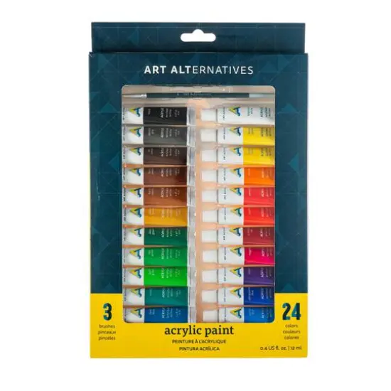 Art Alternatives Economy Acrylic 24 Color Paint Set, 12mL Tubes {3}