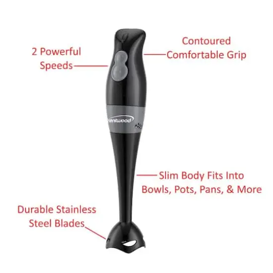Brentwood Black 2 Speed Hand Blender {3}