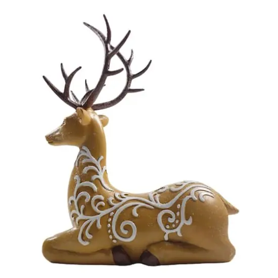 7.5" Frosted Sitting Deer Tabletop D&eacute;cor by Ashland&reg; {1}