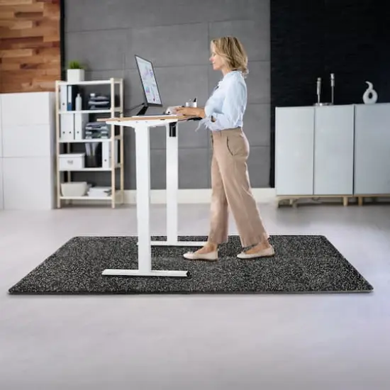 Sorbus 25" Black Exercise Mat Tile Set {5}