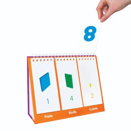 Junior Learning&reg; Base Ten Educational Flip Card Set {5}