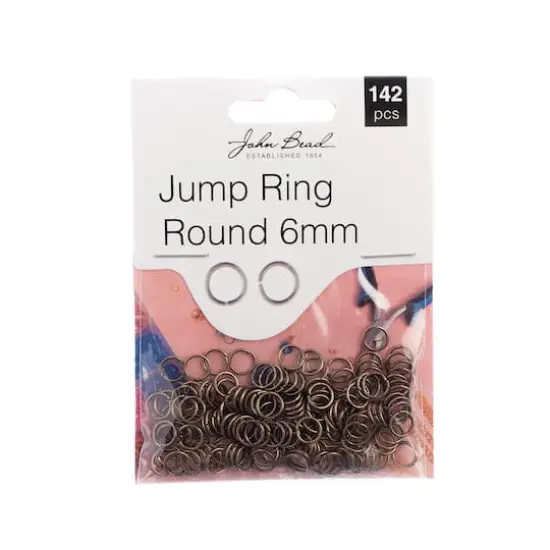 John Bead Must Have Findings 6mm Round Jump Ring, 142ct. Antique Copper {1}