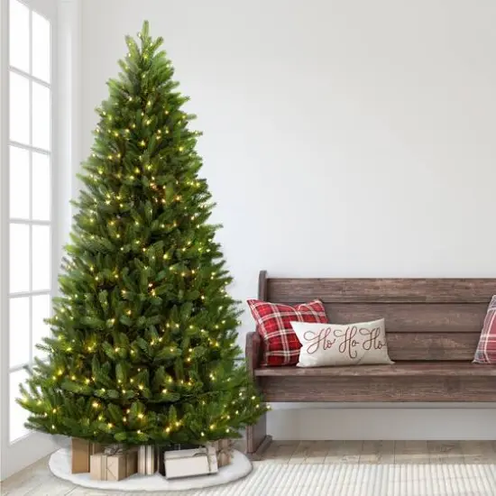 7.5ft. Pre-Lit Glacier Fir Artificial Christmas Tree, Clear Lights {7}