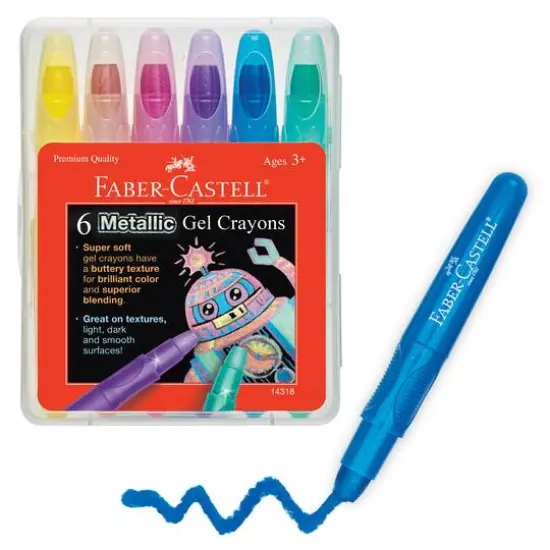 Faber-Castell 6 Color Metallic Gel Crayons {1}