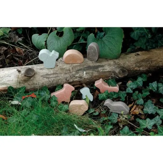 Yellow Door Little Lands Woodland Stone Figure Play Set {5}