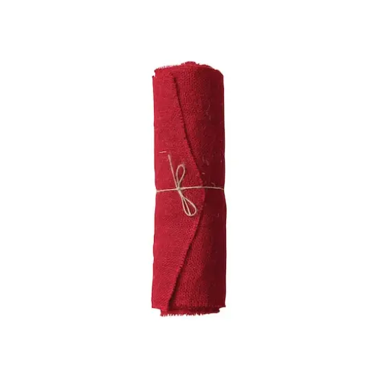 Hello Honey&reg; 6yd. Red Woven Torn Jute Fabric Roll {1}