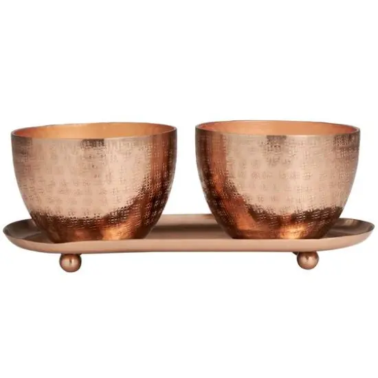10oz. Sauvignon Blanc Scented Candles in Copper Bowls with Tray {6}