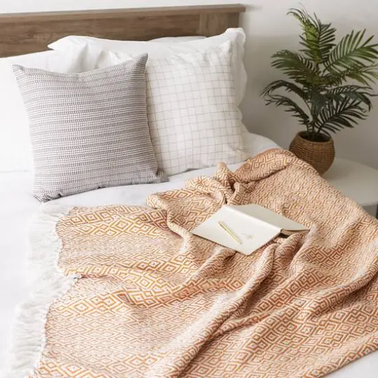 DII&reg; Double Diamond Throw Pumpkin Spice {7}