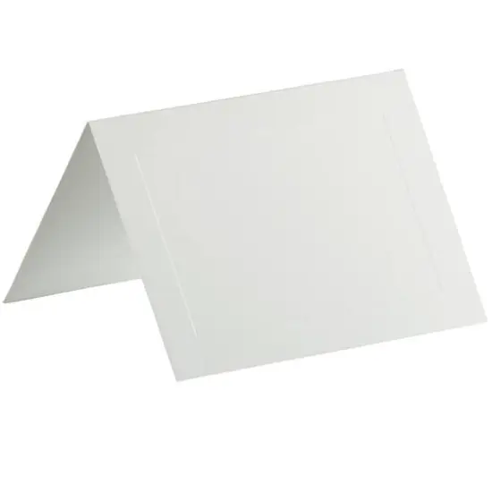 JAM Paper 3.5" x 4.875" Strathmore Bright White Wove Panel Blank Foldover Cards {1}
