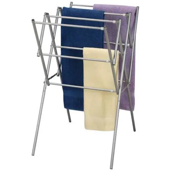 Household Essentials 35" Extendable Metal Drying Rack Silver {7}