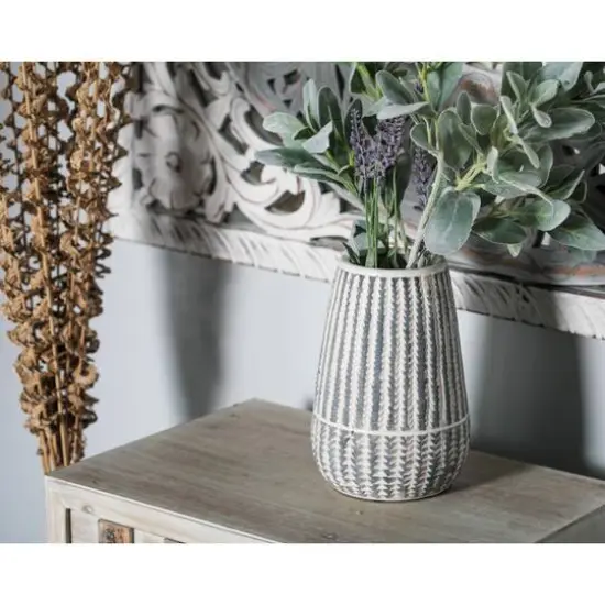 White Stoneware Farmhouse Vase {7}