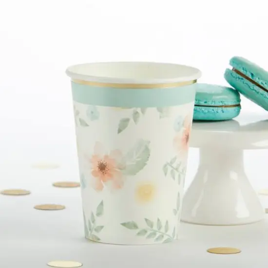 Kate Aspen&reg; Geometric Floral Paper Cups, 32ct. {9}
