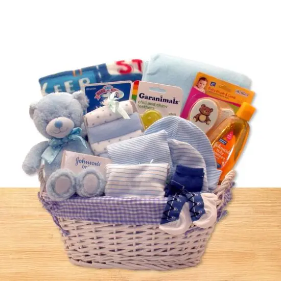 Simply Baby Blue Necessities Basket {1}