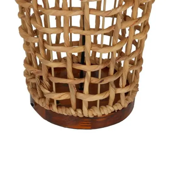 Hello Honey&reg; Natural Modern Woven Seagrass Floor Lamp {8}