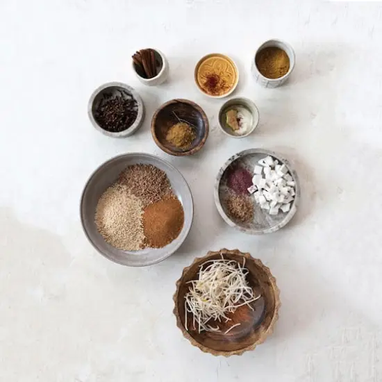 Hello Honey&reg; 5" Beige Round Marble Dish & Bottle Holder {7}