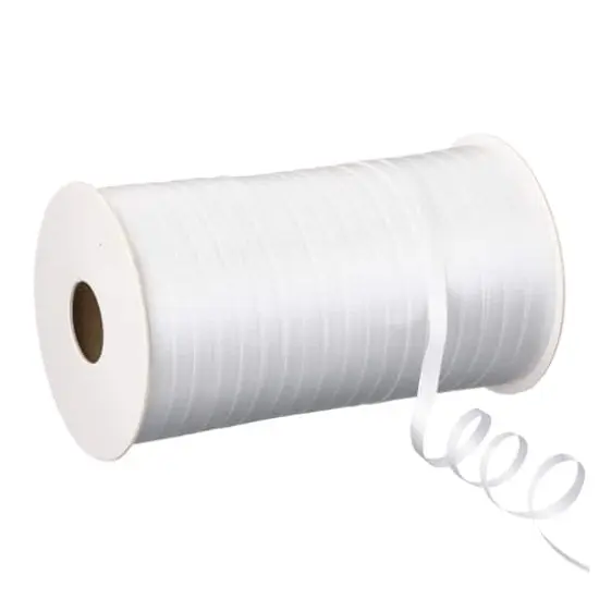 500yd. Textured Curling Ribbon by Celebrate It&trade; White {1}