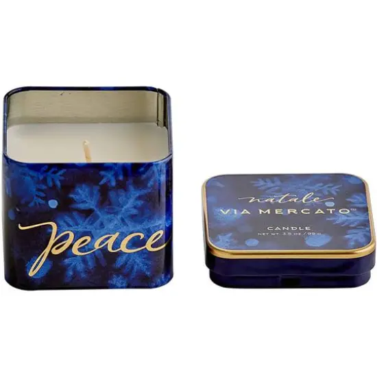European Soaps Natale Square Jar Candle Peace {1}