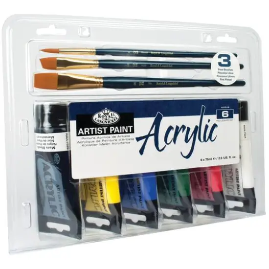 Royal & Langnickel&reg; Essentials&trade; 6 Color Set with Brushes, 75mL {1}