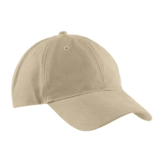 Port & Company&reg; Brushed Twill Low Profile Cap Khaki {4}