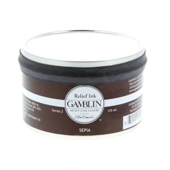 Gamblin Relief Ink, 175mL Sepia {1}