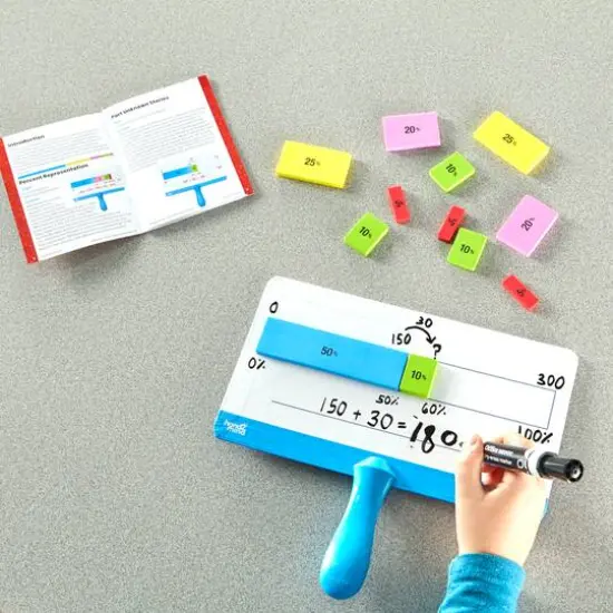 hand2mind&reg; Magnetic Percent Bars Classroom Set {3}
