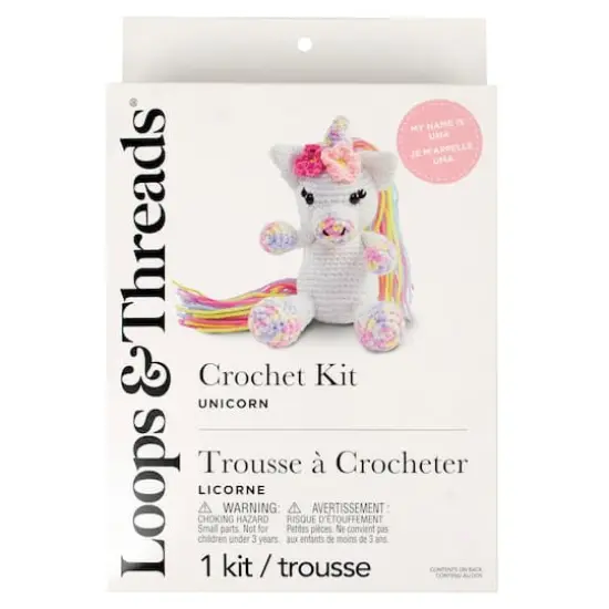 Intermediate Unicorn Amigurumi Crochet Kit by Loops & Threads&reg; {4}