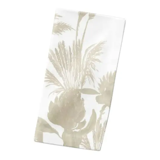 Tonal Protea Blooms Cotton Twill Napkin Cream Tones {3}