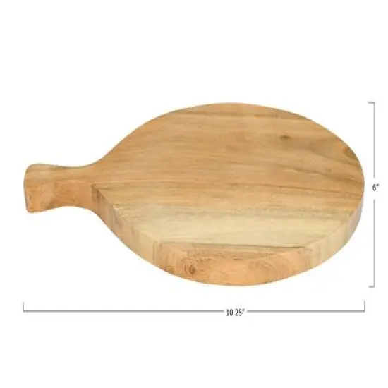 Hello Honey&reg; 10.5" Round Acacia Wood Cheese/Cutting Board with Handle {6}