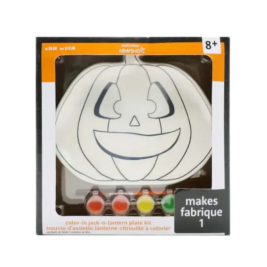 Jack-o'-Lantern Color-In Plate Kit by Creatology&trade; {3}