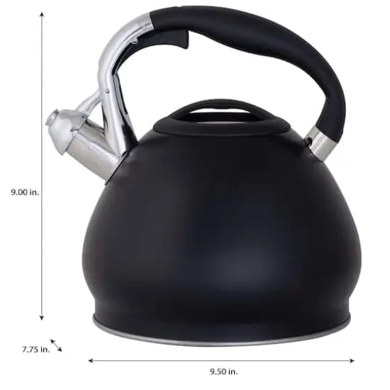 Kitchen Details 3.4L Stainless Steel Tea Kettle Black {7}