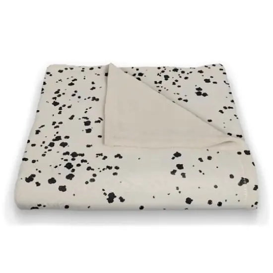 Monochromatic Dot Pattern 50" x 60" Coral Fleece Blanket {3}