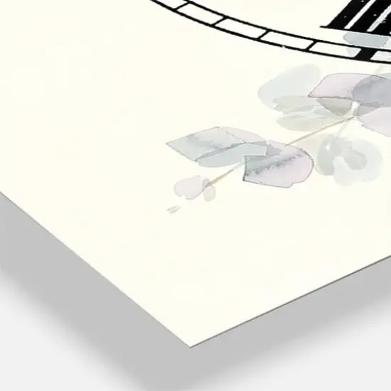 Designart Gray Watercolor Flower II Traditional 3 Panel Wall Clock {4}