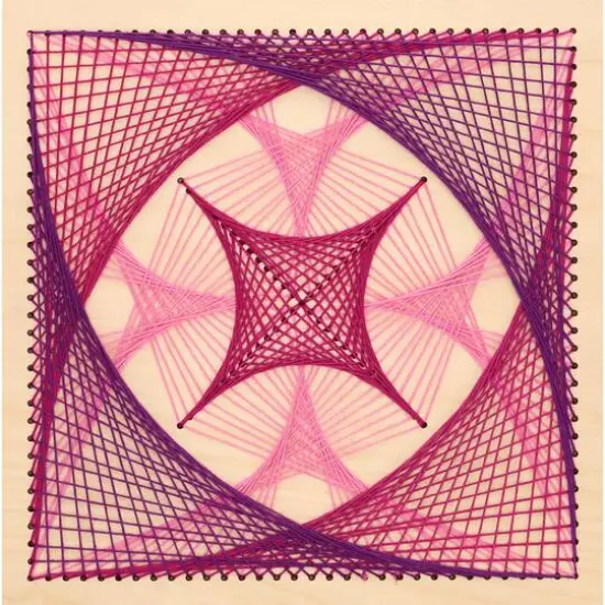 Leisure Arts&reg; Intermediate Twister Wood Stitched String Art Panel Kit  {7}