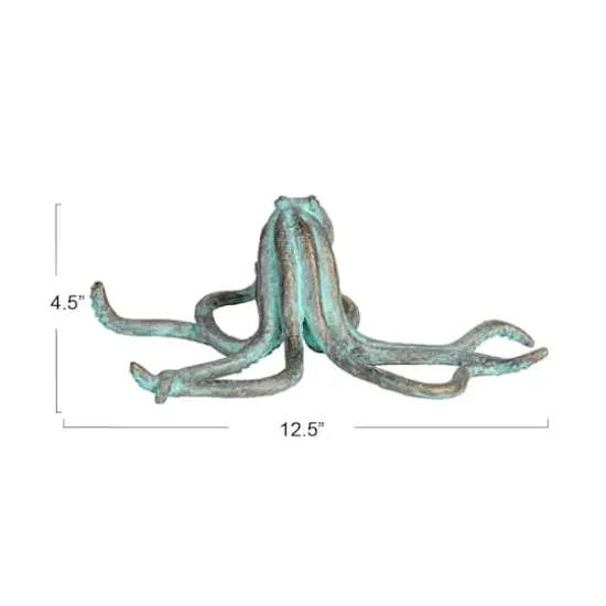 Hello Honey&reg; 12.5" Teal Verdigris Octopus Tabletop D&eacute;cor {5}