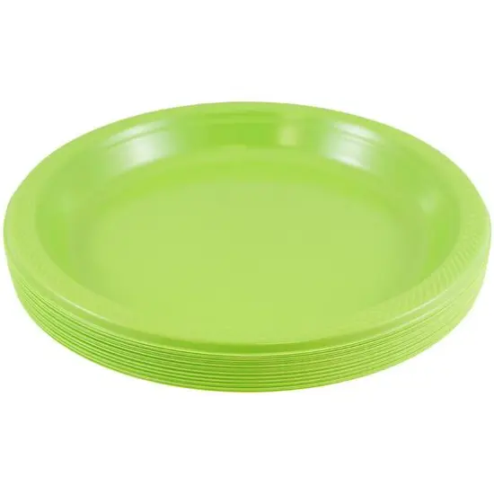 JAM Paper 7" Plastic Party Plates, 20ct. Lime Green {3}