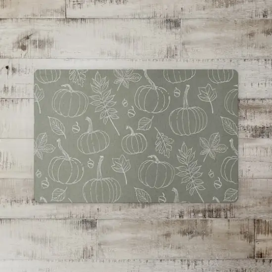 Green Fall Pattern Floor Mat {3}