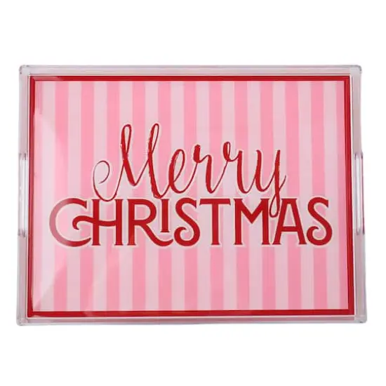 13.75" Pink Merry Christmas Tray by Ashland&reg; {1}