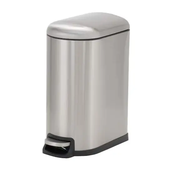 Household Essentials 2.6 gal. Slim Stainless Steel Trash Can {1}