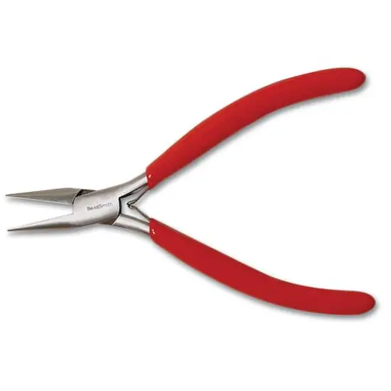 The Beadsmith&reg; 4.75" Red Chain Nose Pliers {1}