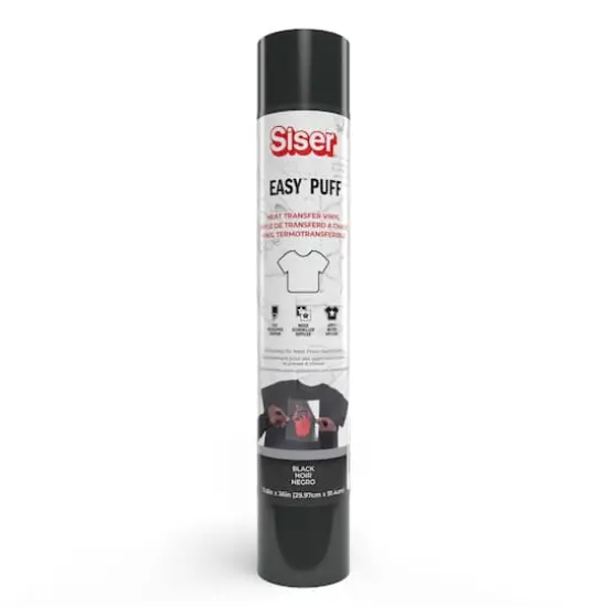 Siser&reg; Easy&trade; Puff Heat Transfer Vinyl, 36" Black {1}