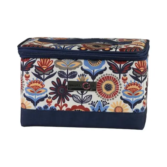 Everything Mary Blue & Tan Collapsible Sewing Kit Organizer Box {1}