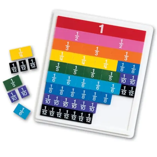 Learning Resources Rainbow Fraction Plastic Tiles with Tray {1}