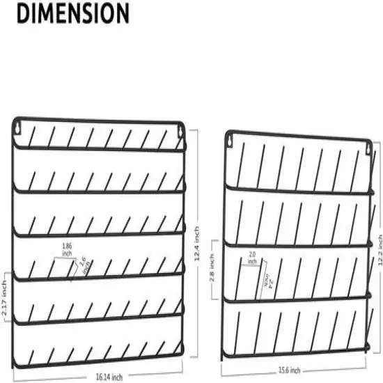 NEX&trade; Black 32-Spool and 54-Spool Wall-Mounted Sewing Thread Rack Set {3}