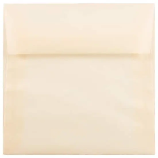 JAM Paper 5.5" x 5.5" Square Translucent Vellum Invitation Envelopes, 25ct. Spring Ochre {1}