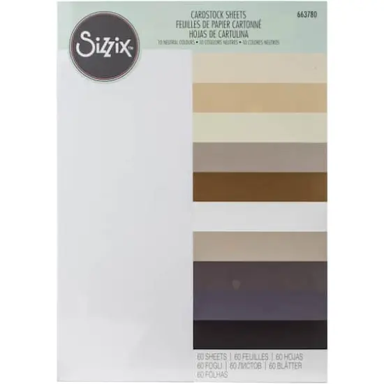 Sizzix® Textured Neutral 8.25" x 11.75" Cardstock, 60 Sheets {1}