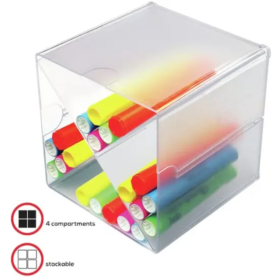 Deflecto&reg; Stackable X-Divided Storage Organizer {7}