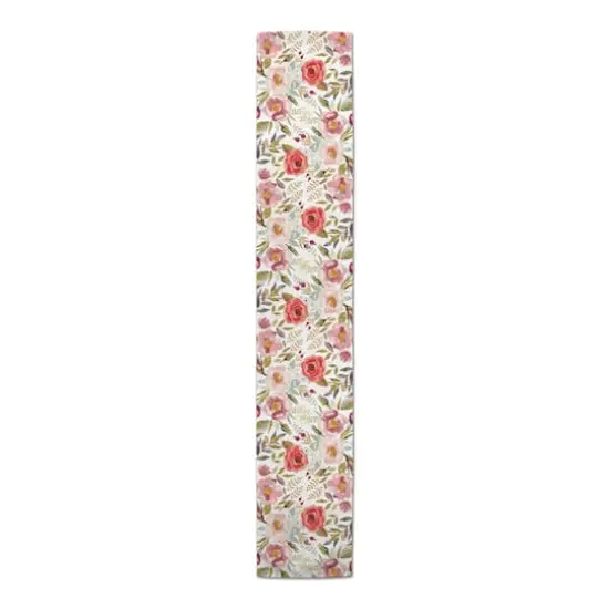 Large Florals Outdoor Table Runner {1}