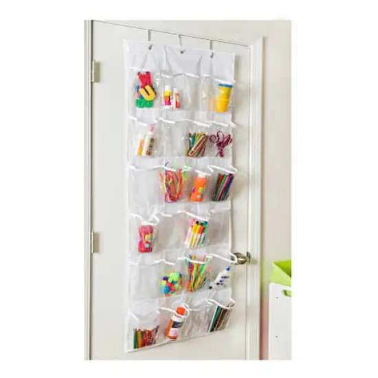 Honey Can Do 24 Pocket OTD Shoe Rack White {6}