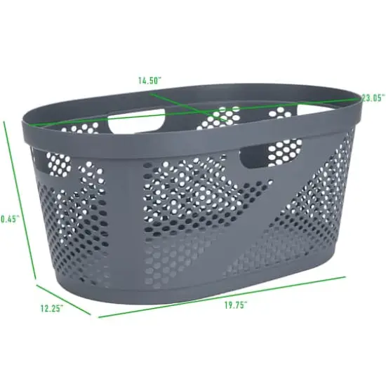 Mind Reader 10.5'' Laundry Hamper Gray {4}