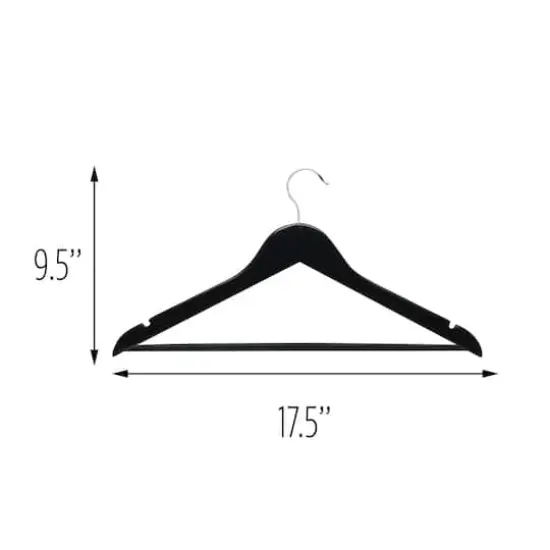 Honey Can Do Ebony Wood Suit Hangers, 8ct. {1}